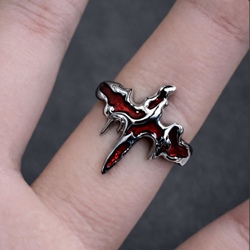 Obsidian Veil™- Blood Rune Ring