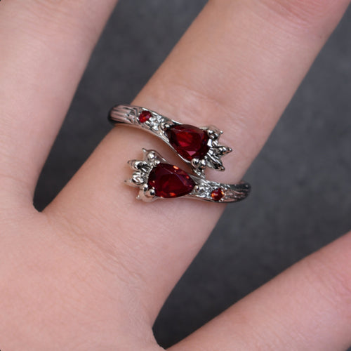 ObsidianVeil™- Twin Blood Oath Ring